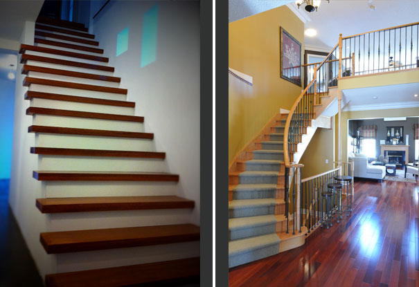 Custom wooden staircase